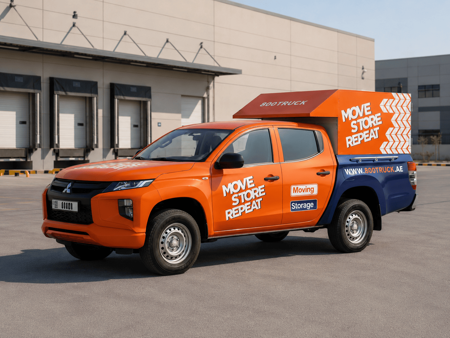 Ajman pickup branding — full wrap Full pickup truck branding and vehicle wrap completed in Dubai UAE